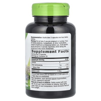 Nature's Way, Valerian Root, 1590 mg, 100 vegan capsules (530 mg per capsule)