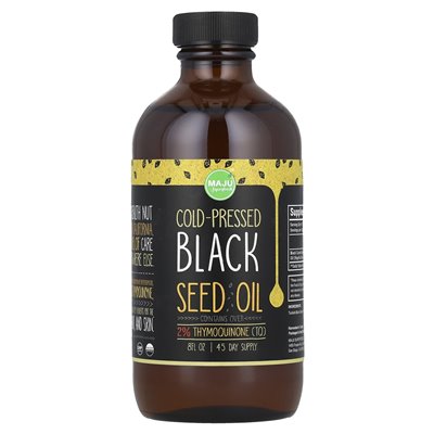 Maju Superfoods, na zimno olej z nasion czarnych, 8 fl oz Maju Superfoods, na zimno olej z nasion czarnych, 8 fl oz