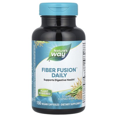 Nature's Way, Fiber Fusion™ Daily, 3.1 g, 150 vegan capsules (0.62 g per capsule)