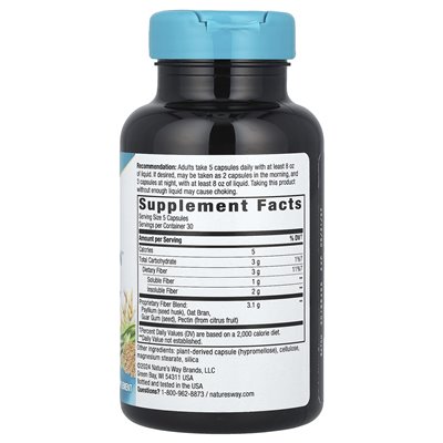 Nature's Way, Fiber Fusion™ Daily, 3.1 g, 150 vegan capsules (0.62 g per capsule)