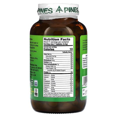 Pines International, Weizengras, 500 mg, 500 Tabletten