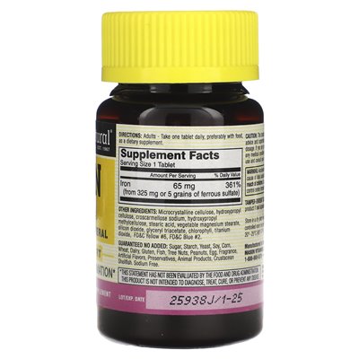 Mason Natural, Eisen, 65 mg, 100 Tabletten