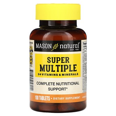 Mason Natural, Super Misher 34 Vitamine und Mineralien, 100 Tabletten
