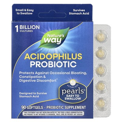 Nature, Probiotyczne Probiotyczne Perły, 1 miliard CFU, 90 softgels Nature, Probiotyczne Probiotyczne Perły, 1 miliard CFU, 90 softgels
