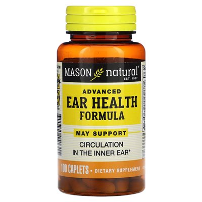 Mason Natural, Advanced Ear Health Formuła, 100 kapletów