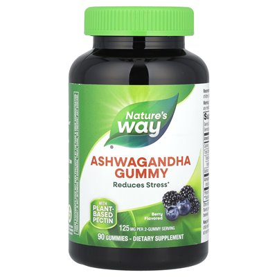 Nature's Way, Ashwagandha Gummy, Berry, 125 mg, 90 gummy Nature's Way, Ashwagandha Gummy, Berry, 125 mg, 90 gummy