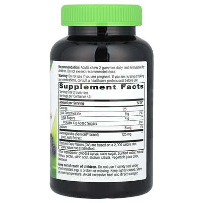 Nature's Way, Ashwagandha-Gummibärchen, Beeren, 125 mg, 90 Gummibärchen