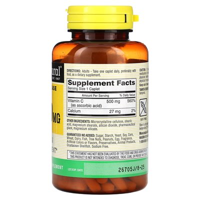 Mason Natural, witamina C, opóźnione uwalnianie, 500 mg, 100 kapleczek Mason Natural, witamina C, opóźnione uwalnianie, 500 mg, 100 kapleczek