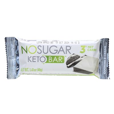 None Sugar Company, Keto Bar, Cookies & Cream, 12 bars, 1.41 oz (40 g)