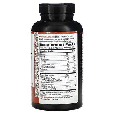 Nature's Way, Leinöl, maximale Stärke, 2600 mg, 200 Softgels (1300 mg pro Softgel)