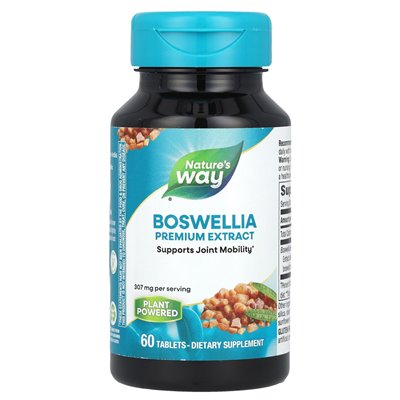 Nature's Way, Boswellia, ekstrakt premium, 307 mg, 60 tabletek