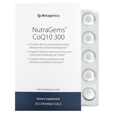 Metagenics, NutraGems CoQ10 300, 30 Chewable Gels Metagenics, NutraGems CoQ10 300, 30 Chewable Gels