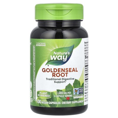 Nature's Way, Korzeń gorzkowca kanadyjskiego, 1140 mg, 100 kapsułek wegańskich (570 mg na kapsułkę)