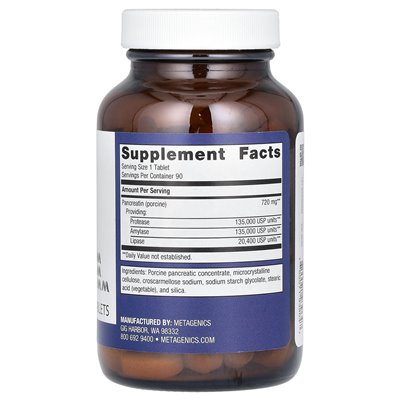 Metagenics, Spectrazyme Pan 9x ES, 90 tabletek