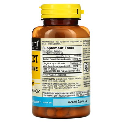 Mason Natural, Żyły Erekcyjne z L-Argininą i Macą, 80 Kapsułek Mason Natural, Żyły Erekcyjne z L-Argininą i Macą, 80 Kapsułek