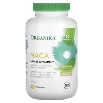 Organika, Maca, 750 mg, 180 kapsułek wegetariańskich