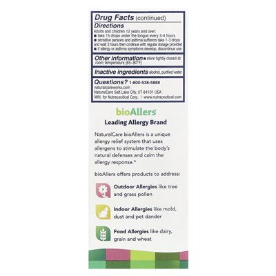 NaturalCare, BioAllers®, pyłek drzewa, 1 fl oz (30 ml)