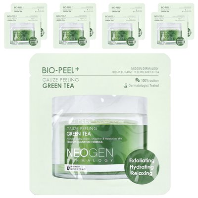 Neogen, Bio-Peel+ Gauze Green Green Tea, 8 Pads, 0.32 Fl Oz (9.5 ml)
