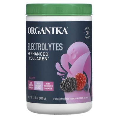 Organika, elektrolity + wzmocniony kolagen, dzika jagoda, 12,7 uncji (360 g) Organika, elektrolity + wzmocniony kolagen, dzika jagoda, 12,7 uncji (360 g)