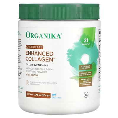 Organika, Enhanced Collagen, czekolada, 17,78 uncji (504 g) Organika, Enhanced Collagen, czekolada, 17,78 uncji (504 g)