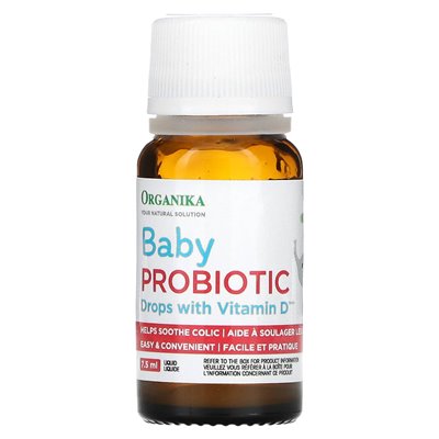 Organika, Probiotyczne krople dla niemowląt z witaminą D, 0-3 lata, 0,25 uncji fl (7,5 ml) Organika, Probiotyczne krople dla niemowląt z witaminą D, 0-3 lata, 0,25 uncji fl (7,5 ml)