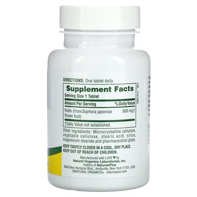Naturesplus, Rutin, 500 mg, 60 Tabletten