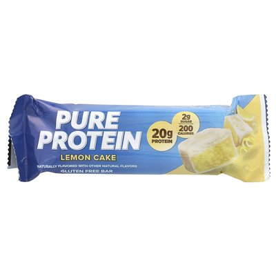 Pure Protein, Gluten Free Bar, Lemon Cake, 12 Bars, 1.76 oz (50 g) Each Pure Protein, Gluten Free Bar, Lemon Cake, 12 Bars, 1.76 oz (50 g) Each