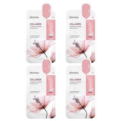 Mediheal, Collagen Essential Beauty Mask, 4 Sheets, 0.81 fl oz (24 ml)