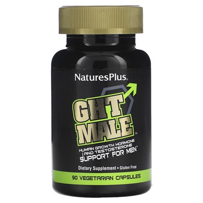 NatureSplus, Male GHT, menschliches Wachstumshormon und Testosteron-Unterstützung für Männer, 90 vegetarische Kapseln