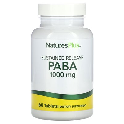 Naturesplus, PABA mit langer Freisetzung, 1000 mg, 60 Tabletten