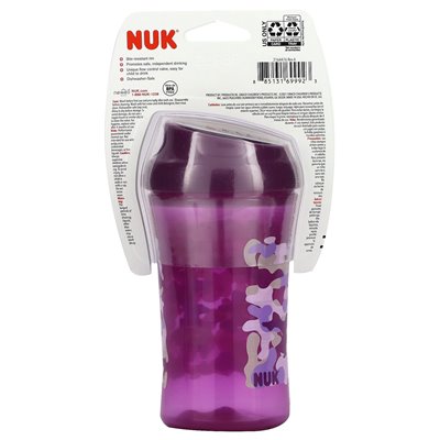 Nuk, obręcz przypominający kubek, ponad 18 miesięcy, fioletowy, 10 uncji (300 ml)
