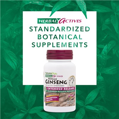 Naturesplus, Herbal Actives, Koreanischer Ginseng, Extended Edition, 1000 mg, 30 vegetarische Tabletten