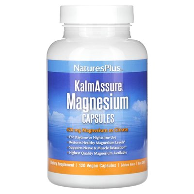 Naturesplus, Kalmassure, magnez, 420 mg, 120 kapsułek wegańskich (105 mg na kapsułkę)