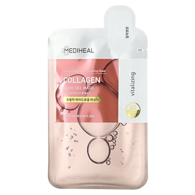 Mediheal, kolagen, nago żelowa maska ​​piękności, 1 arkusz, 1,05 uncji (30 g)