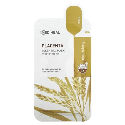 MediHeal, Placenta, Essential Cosmetic Mask, 1 Sheet, 0.81 fl oz (24 ml)