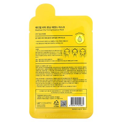 MediHeal, Vita Toning Essence Beauty Mask, 1 Blatt, 0,68 fl oz (20 ml)