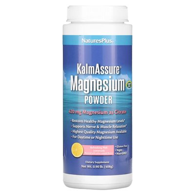 Powidło NaturesPlus, Kalmassure Magnez, Odświeżające Różowe Cytrynowe, 420 mg, 0.9 funt (408 g) Powidło NaturesPlus, Kalmassure Magnez, Odświeżające Różowe Cytrynowe, 420 mg, 0.9 funt (408 g)