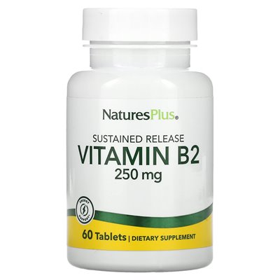 Naturesplus, Vitamin B2, 250 mg, 60 Tabletten