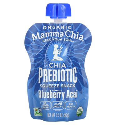 Mamma Chia, Bio-Präbiotikum-Chia, Acai-Beeren, 4 Portionen, 3,5 oz (99 g)