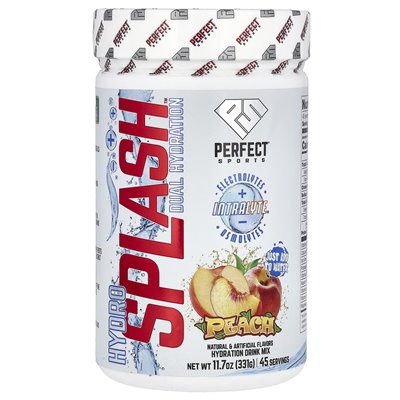 Perfect Sports, Hydro Splash, podwójne nawodnienie, brzoskwinia, 11,7 uncji (331 g)