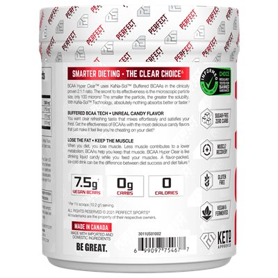 Perfect Sports, BCAA Hyper Clear, Intensywna niebieska malina, 10,8 uncji (306 g)