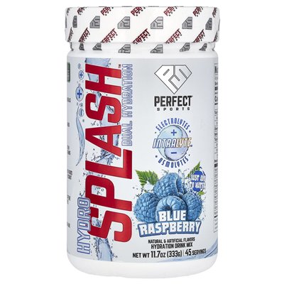 Perfect Sports, Hydro Splash, Dual Hydration, Blue Malin, 11,7 uncji (333 g) Perfect Sports, Hydro Splash, Dual Hydration, Blue Malin, 11,7 uncji (333 g)