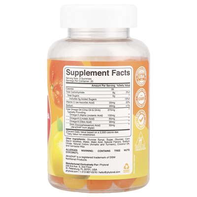 Phytoral, Omega + DHA Gummie z Omega 3-6-9, Lemon & Orange, 60 Gummies Phytoral, Omega + DHA Gummie z Omega 3-6-9, Lemon & Orange, 60 Gummies