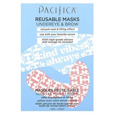 Pacifica, Reusable Beauty & Brow Mask, 3 Masks