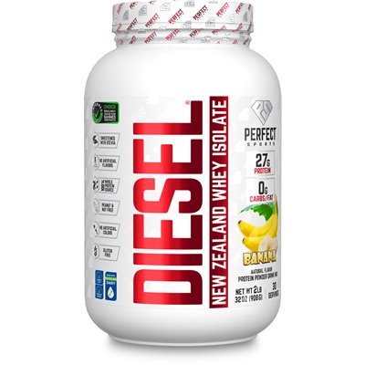 Perfect Sports, Diesel, Nowozelandzka izolat serwatki, banan, 2 funty (908 g)