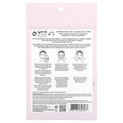 Pacifica, wegański kolagen, lewy hydro-traktowanie i linie Smile, 4 łatki, 0,33 fl oz (10 ml) Pacifica, wegański kolagen, lewy hydro-traktowanie i linie Smile, 4 łatki, 0,33 fl oz (10 ml)