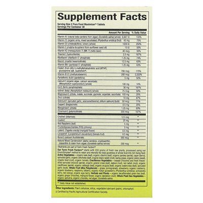 Naturalne czynniki, Whole Earth &amp Sea®, Prenatalna multiwitaminowa i mineralna kobiet, 60 tabletek