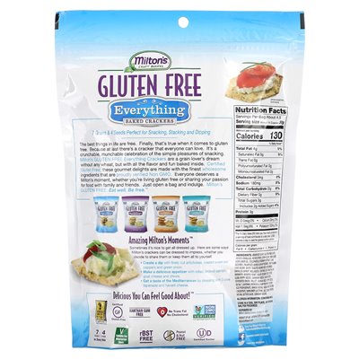 Milton's Craft Bakers Glutenfreie gebackene Cracker, Alles, 4,5 oz (128 g)