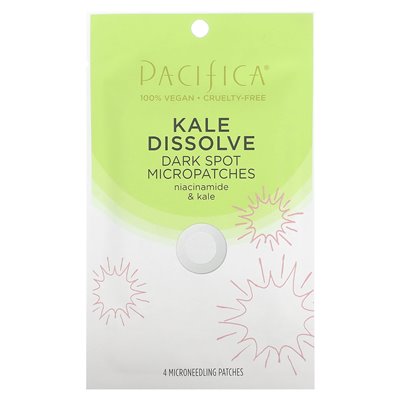 Pacifica, Grünkohl löst sich auf, dunkle Flecken, 4 Microneedling-Scheiben