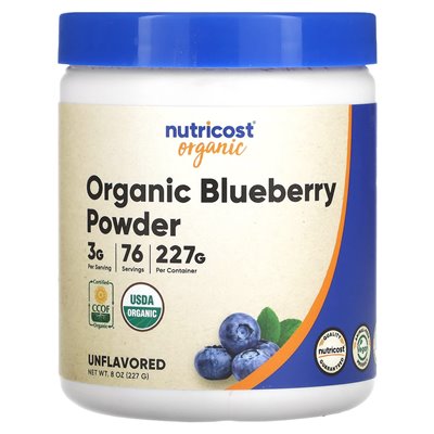 Nutricost, organiczny proszek jagodowy, niezmożony, 8 uncji (227 g)